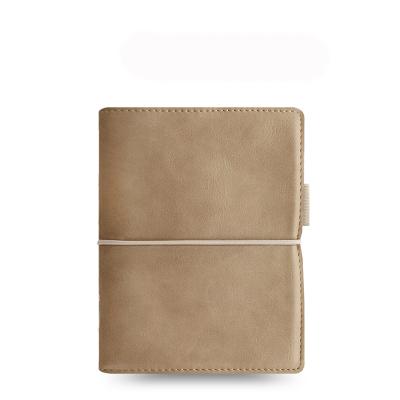 China Domino Leather Soft A7 Size FILOFAX Traveler 6 Ring Leather Notebook for sale