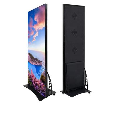 China P3 Full Color Video display indoor LED Display Stand Poster LED Screen Mirror Portable screen for sale