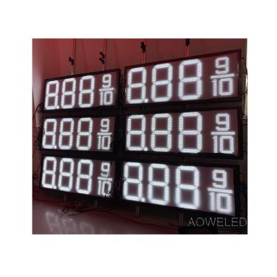 中国 Fuel station pylon sign gas station signs led 7 segment led board gas price light display 販売のため