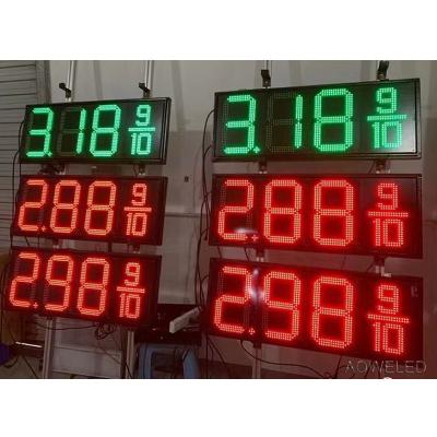 China LED Gas Price Sign Petrol station led price sign Diesel gas station red green blue white for sale