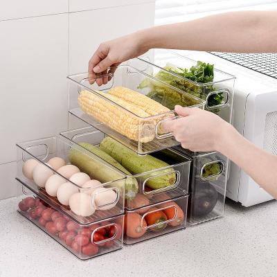 China Stackable Freshness Storage Transparent Trash Cans Soda Can Fruit Egg Basket Kitchen Organizer Fridge Storage Containers For Fridge for sale