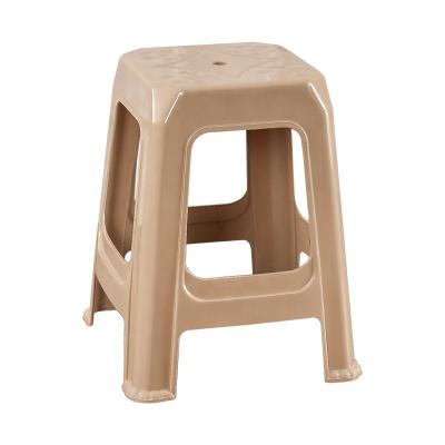 China Premium Quality Solid Cheap Heavy Stools Easy Carry Traditional Style Square Stool Red Plastic Chair For Kitchen for sale