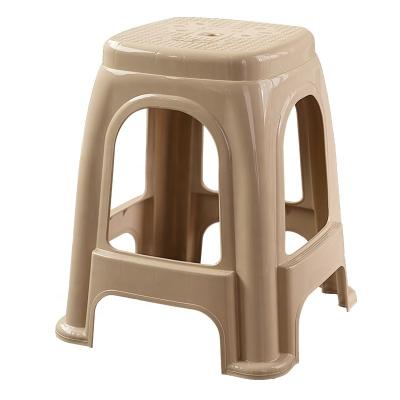 China Restaurant Home Stackable Heavy Duty Modern Style Square Red Plastic Stacking Stools Sneak Seat Chair for sale