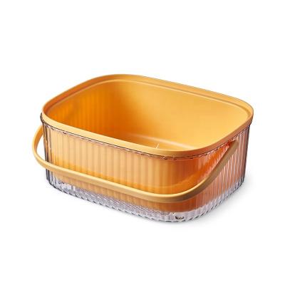 China Viable Food Multi-Function Double Filter Water Fruit Vegetable Colander Bowl Strainer Basket Strainer Basket Strainer Plastic Double Kitchen for sale