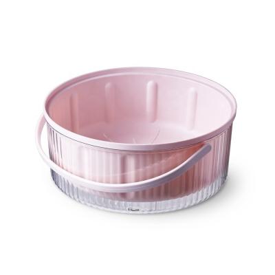 China Double Layer Small Viable Vegetable Silicone Draining Colander Bowl Food Plastic Rice Sieve Drain Basket Storage for sale