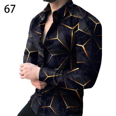 China Anti-pilling New Autumn 2022 Men's Progressive 3D Printing Long Sleeve Shirt for sale