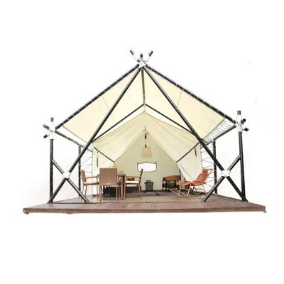 China Anti Tear Tents 5*9*3.5 Mesh Large Tent Luxury Hotel Resort PU Coating Strong Galvanized Steel Pipe Glamping For Safari Tent for sale