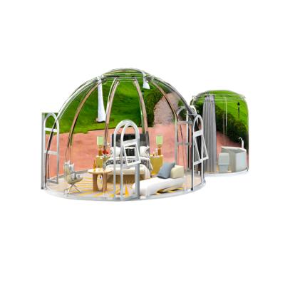 China JC11H Wear Resistance Clear Bubble Dome 6+2.5M Diameters Transparent Bubble Hotel For Sale Igloo Geodesic Dome Tent For Restaurant And Hotel for sale