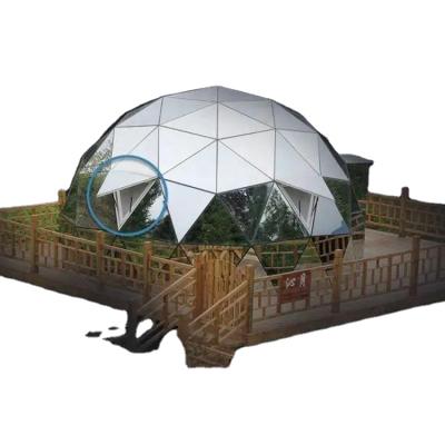 China SG01 Wind Resistant Glamping Dome Tent 6m Diameter Geodesic Dome Tents Lowest Rate Transparent Camping Glass Bubble Tent On Sale for sale