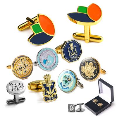 China Metal Custom Cufflinks Gift Set Engraved Gold Cufflinks Mens Accessories for sale