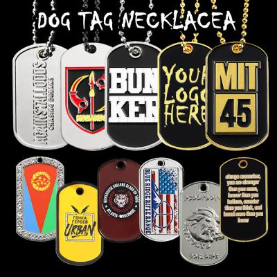 China Metal Dog Tag Necklace Pendant Stainless Steel Alloy Enamel Flag Dog ID Tags for sale