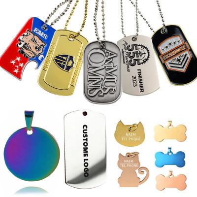 China Etiquetas de identificação de cães de metal personalizadas Etiquetas de nome de cães personalizadas à venda