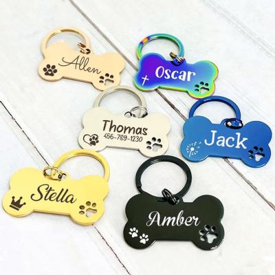 China Blank Dog Tags On Collar Personalised Stainless Steel Dog Id Tags for sale