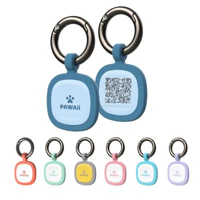 China Custom Silent Silicone Dog ID Tag Anti Lost QR Code Pet ID Collar Name Tag for sale