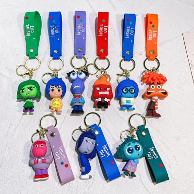 China Custom Pvc Keyring 3D Doll Soft Rubber Anime Car Bag Pendant Keychain for sale