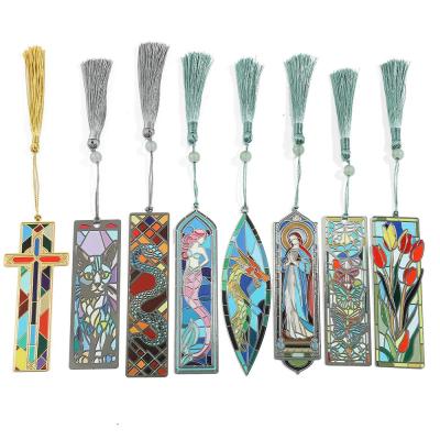 China Europe and the United States Oil Painting Style Metal Tassel for Bookmark Custom for sale