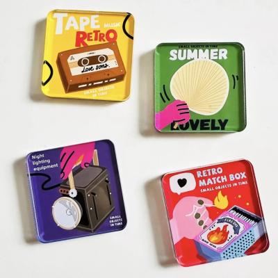 China Custom Design 3D Metal Photo Fridge Magnet Tinplate Refrigerator Fridge Magnets à venda