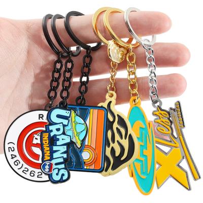 Cina Metal Soft Hard Enamel Keychains Keychain Custom Logo 3D 2D Keyrings Keychain in vendita