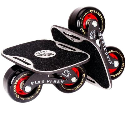 China Outdoor Youth Freeline Roller Skates Road Drift Skates Plate with PU Wheels and ABEC-9 608 Bearings for sale