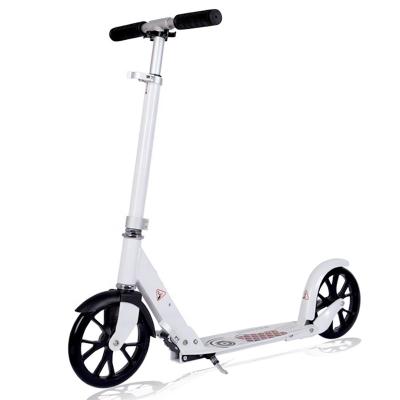 China Folding Scooter Two Wheels Low Unit Weight PU 200MM Big Wheels Platform Kick Scooter Adult Push Scooter for sale