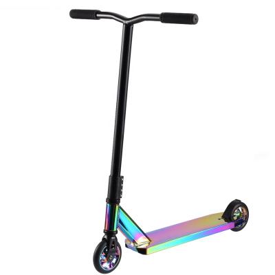 China Aluminum scooter youth rainbow stunt pro entry level freestyle kick scooters full ride scooters for adult kids for sale