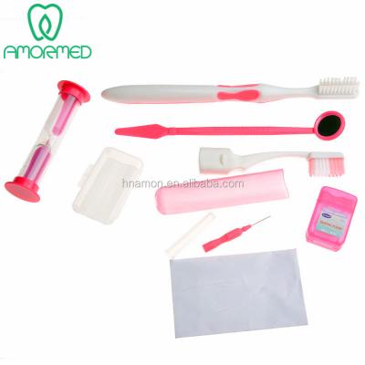 China Eco-friendly Oral Cleaning Kit Orthodontic Toothbrush, Travel Toothbrush, Mirror, Dental Floss for sale