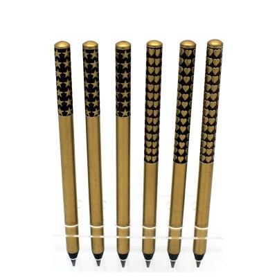 China 100% Eco-Friendly Novelty Custom Gold Gift Pencils, Lasers/Black Wood Engraving Logos For School And Office for sale