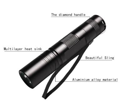 China Camping Fishing Micro Height Flashlight 3W Waterproof Aluminum Shine 18650 Rechargeable Led Flashlight S191 for sale