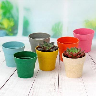 China OEM Eco - Friendly Bamboo Fiber Large Planters Wholesale Flower Pots for sale