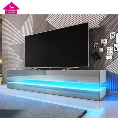 China (Other)Adjustable Modern Led Wooden TV Light Cabinet TV Media Table Design In Living Room for sale