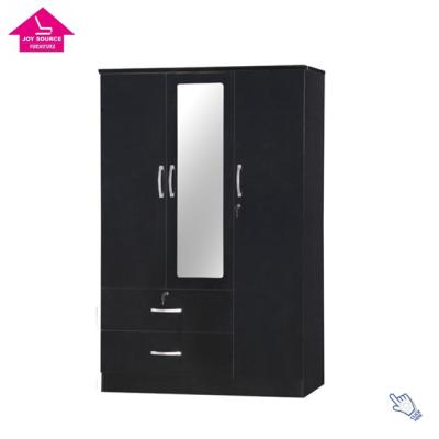 China (Other) Two Door Adjustable Bedroom MDF Wardrobe Modern Design With Mirror for sale