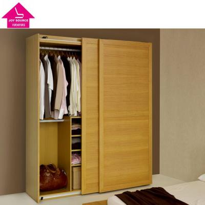 China Particle wood panel with melamine wardrobe sliding door 2 door bedroom wardrobe design for sale