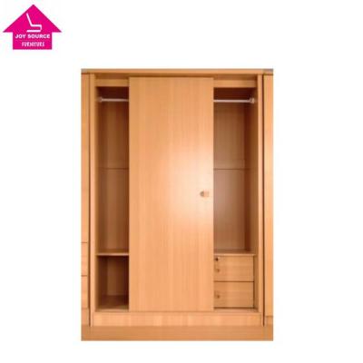 China (Other) 2 door adjustable solid sliding door wardrobe with inside 2 drawers for sale