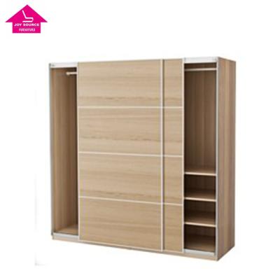 China Wooden Cheap Wardrobe Design Bedroom Furniture Color Double Sliding Door for sale