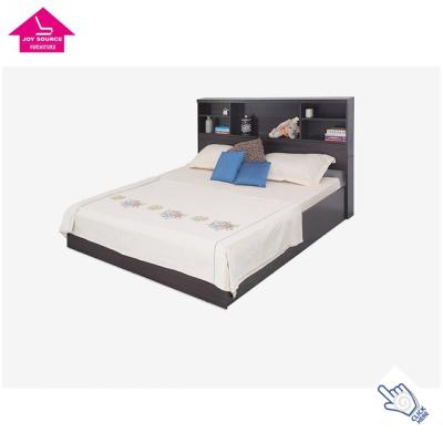 China Modern Modern King Size MDF Wooden Double Bed Set With Headboard Storage for sale