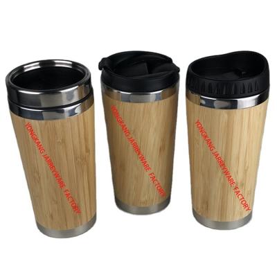 China Sustainable Wholesale High Quality Double Wall Beer Bamboo Coffee Mugs With Different Lid for sale