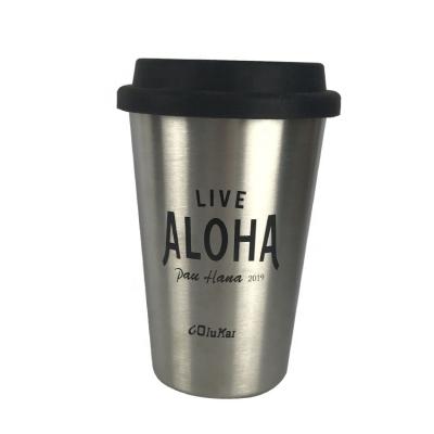 China Customized Creative Single Wall Tumbler Viable With Silicone Lid Stainless Steel Beer Pint Tumbler for sale