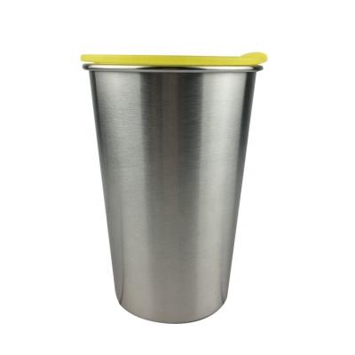 China Customized Creative Single Wall Tumbler Viable Gift Accessories Stainless Steel Beer With Lid for sale