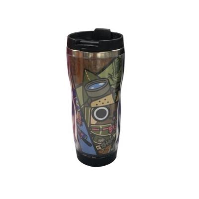 China Sustainable High Quality Double Wall Travel Coffee Mug With Changeable Insert Paper for sale