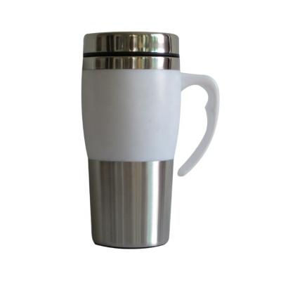 China Hot Sales Sustainable Food Grade Custom Logo Double Wall Stainless Steel Travel Mug With Handle for sale