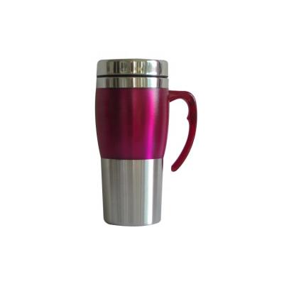 China Creative Customized Viable Gift Accessories Logo Print Double Wall Stainless Steel Mug With Handle for sale