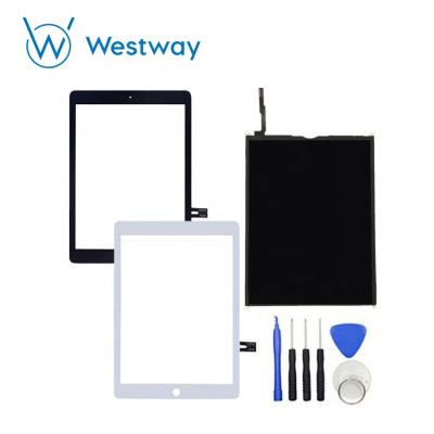 China For iPad 6 2018 A1893 A1954 Touch Screen Digitizer With Original White Home Button And Black Assembly Adhesive 9.7 Inches for sale