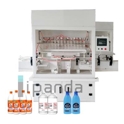 China 500ml-1l Chemical Energy Saving Bleach Filling Equipment 12 Nozzle Full Automatic Detergent Filling Machine for sale