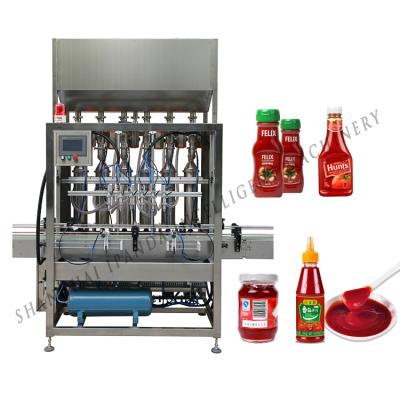 China Hot Selling 300g 450g Food Cut Chilli Paste Ginger and Garlic Paste Filling Machine Line for sale