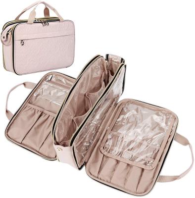 China Portable Foldable Cosmetic Bag Organizer, Free Sample Travel Lightweight Toiletry Bag Travel Cosmetic Makeup Case For Normal Toiletrie for sale