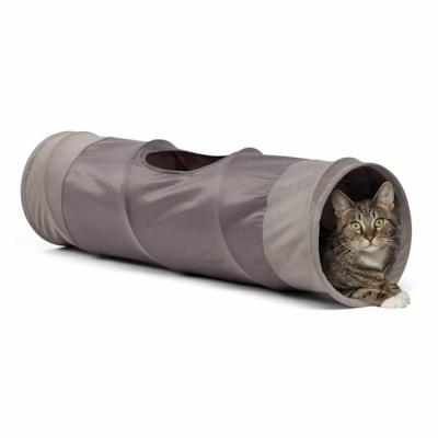 China Sustainable Oxford Cat Tunnel for Indoor Cats collapsible with Ball Toy Cat Tunnel for sale