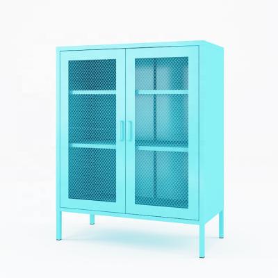 China Living Room Cabinet Furniture Kitchen Display Cabinet Metal Storage Cabinet Steel Sideboard Cabinet for sale