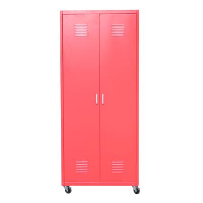 China (Other) Best Selling Modern Metal Adjustable Wardrobe Bedroom Office Furniture 2 Door Wardrobe for sale