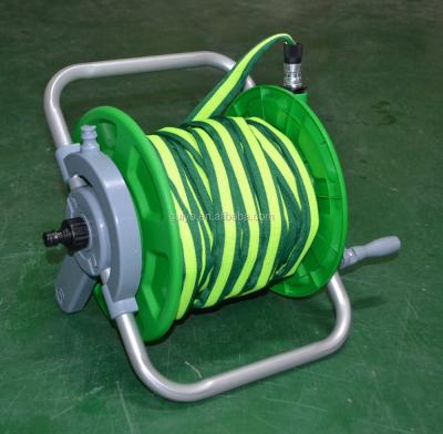 China 15 Meters Anti-UV Layflat Hose With Mini Water Hose Reel for sale