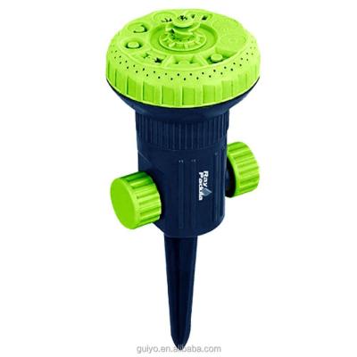 China 2-in-1 9-Pattern Stationary Turret Sprinkler on W-4196 Series Spike for sale